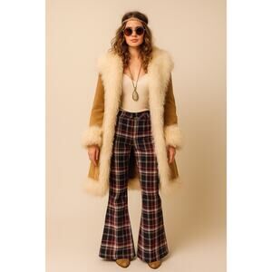 Almost Famous Plaid High Rise Flare Pants 11 Y2K Indie Punk Grunge 90s Retro